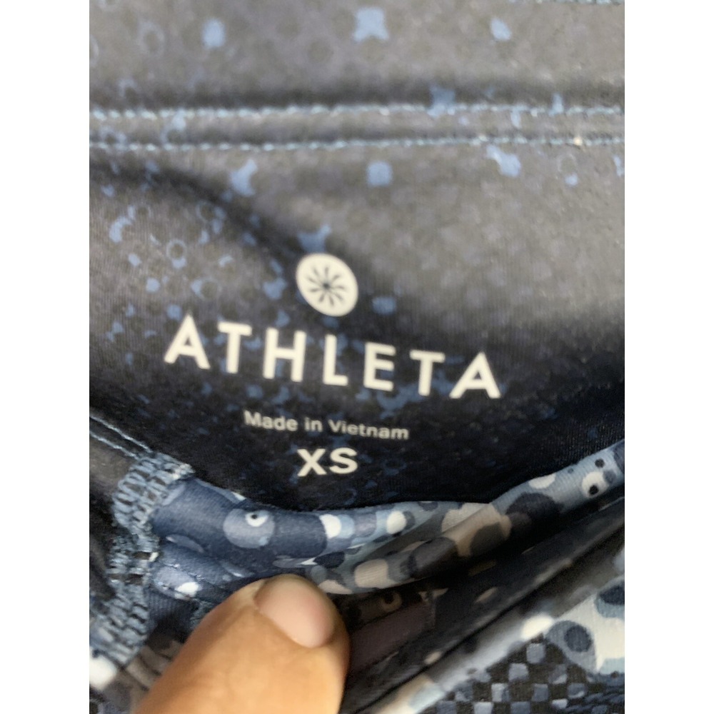Athleta Electric Sonar Capri Leggings Womens XS Blue‎ Gym Active Athletic 152878 - Picture 8 of 12
